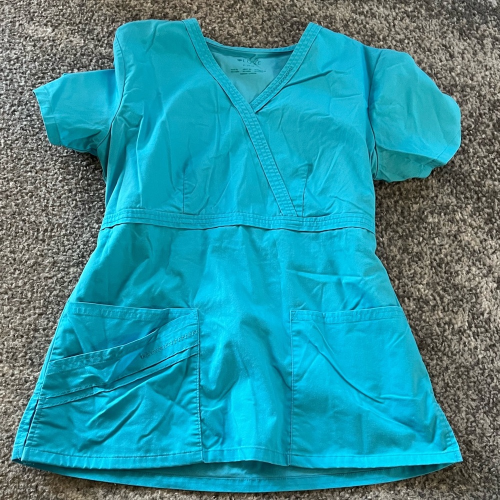 Blue scrub top